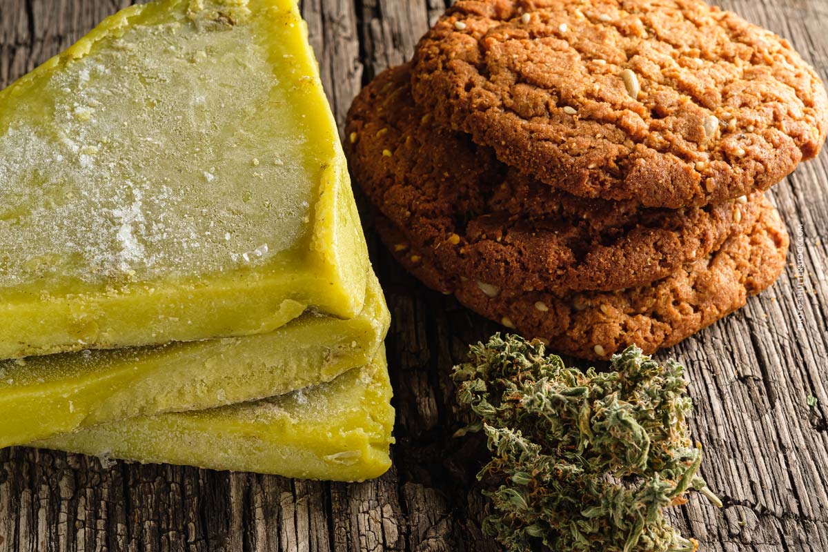 Cannabis Hemp Weed Essen Eatable Butter Cookie Keks