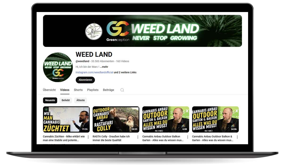Youtube Kanal Cannabis Weed Hemp Liste Youtuber Land