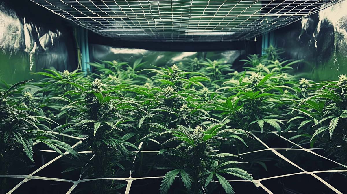 scrog-methode-cannabis-anbau-tipps-bluete-netz-growbox