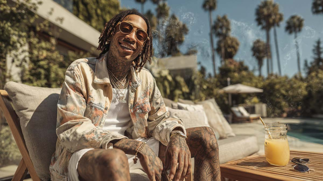 Wiz Khalifa Kiffer Lied Song Palmen Sonne Orange