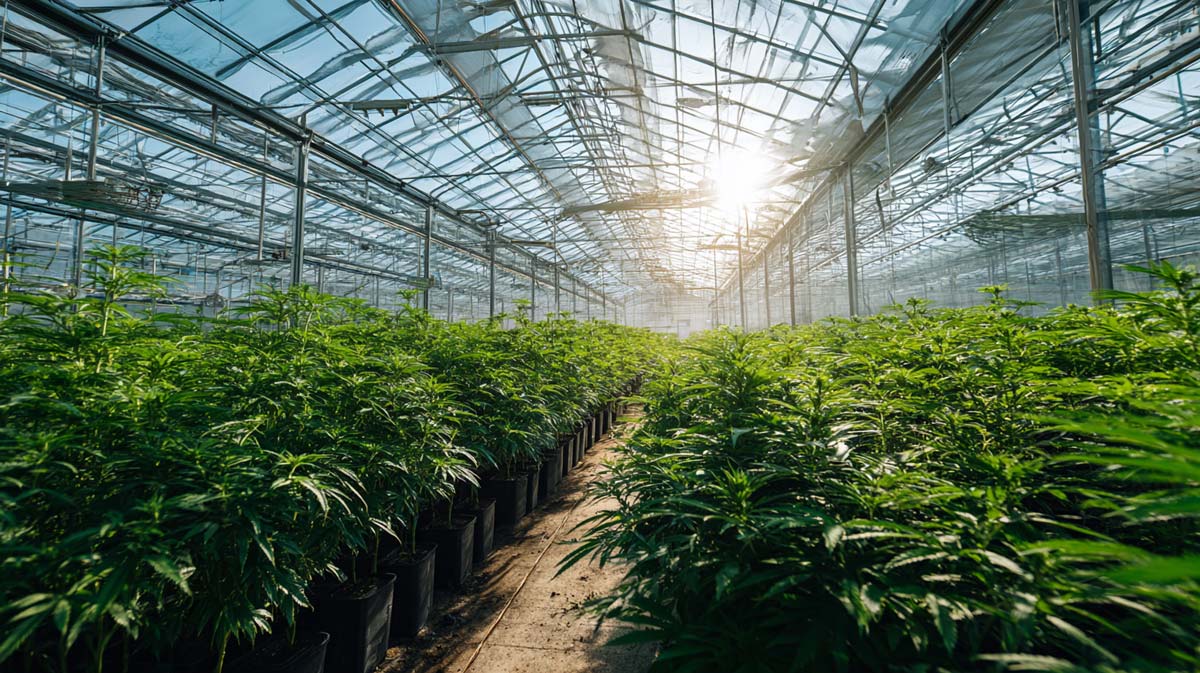 Cannabis Manufacturer Plantage Doku Foto Indoor Feld Unbestrahlt
