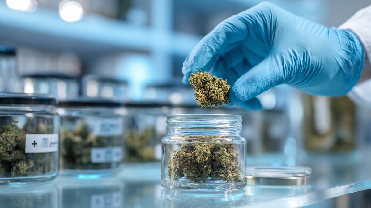 Cannabis Manufacturer Plantage Doku Foto Labor Strains Glas