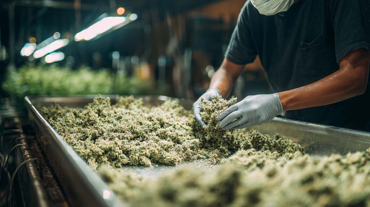 Cannabis Manufacturer Plantage Doku Foto Trocknung Flowers 100